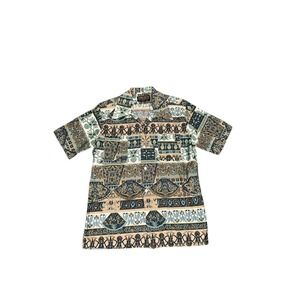 1960s Mr. Golfer Lock Co. Loop Collar Hawaiian Shirt 15 1/2 Large